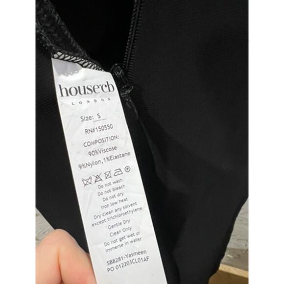 House of Cb Yasmeen Black Bandage Jumpsuit Size S Small - Picture 6 of 7